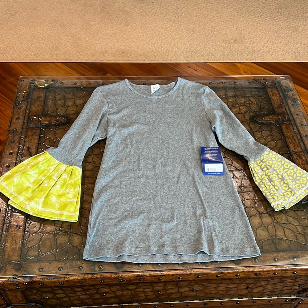 ECHO Grey Flutter blouse